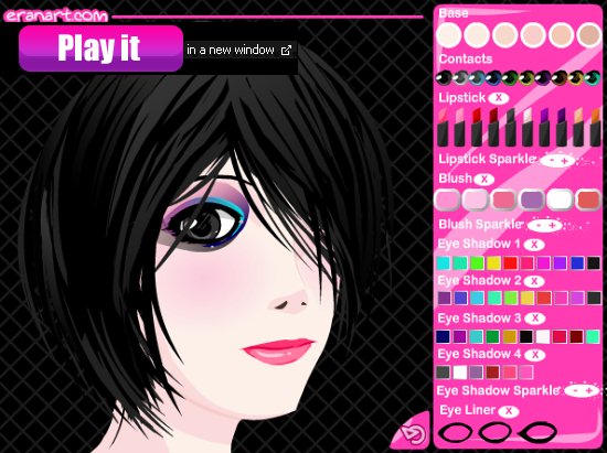 Emo Make-up - Free Online Makeover Games from Azdressup.com
